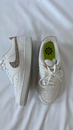 Nike Court Vision Low Leopard Print Swoosh women 7