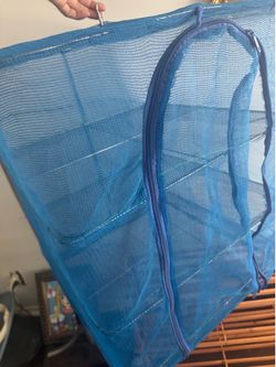 Large mesh hanging drying net