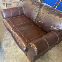 Leather Couch *Comes with a new cushion*