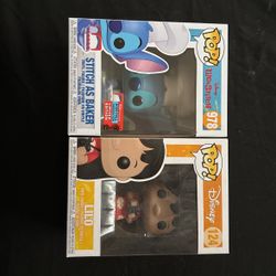 Lilo #124 And Stitch As Baker #978 Funko Pops