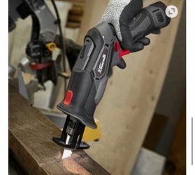 XtremepowerUS 12V Cordless Reciprocating Saw with Clamping Jaw, 2.0Ah Li-Ion Battery With 1 Hour Quick Charge, Variable Speed & Tool-Free Blade Change