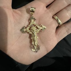 14k cross pendant 