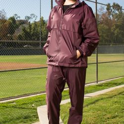 VOSSPORTSWEAR Unisex Full Zipper Taffeta Nylon Tracksuit Set -
