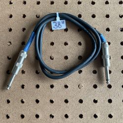 1/4” TS to 1/4” TS Instrumental Cable Pro Co MusicMover Cable – Made in USA  38 Inches 