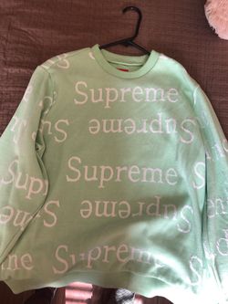 Supreme jacquard logo crew size M
