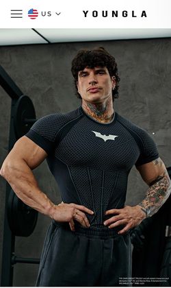 YOUNGLA Batman Compression Tee