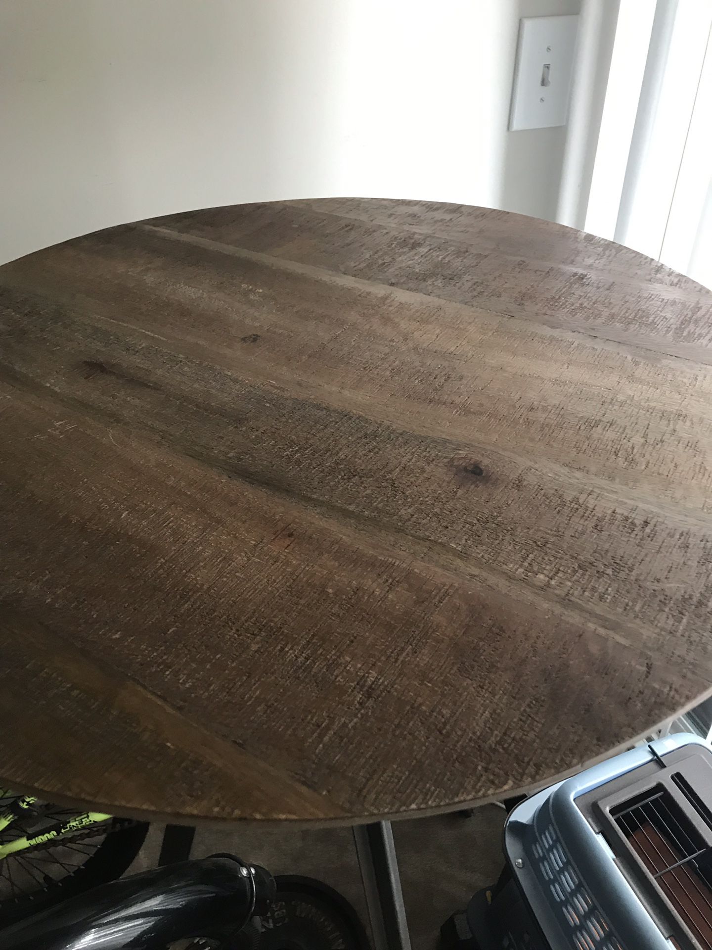 Tall wood modern table- new no chairs