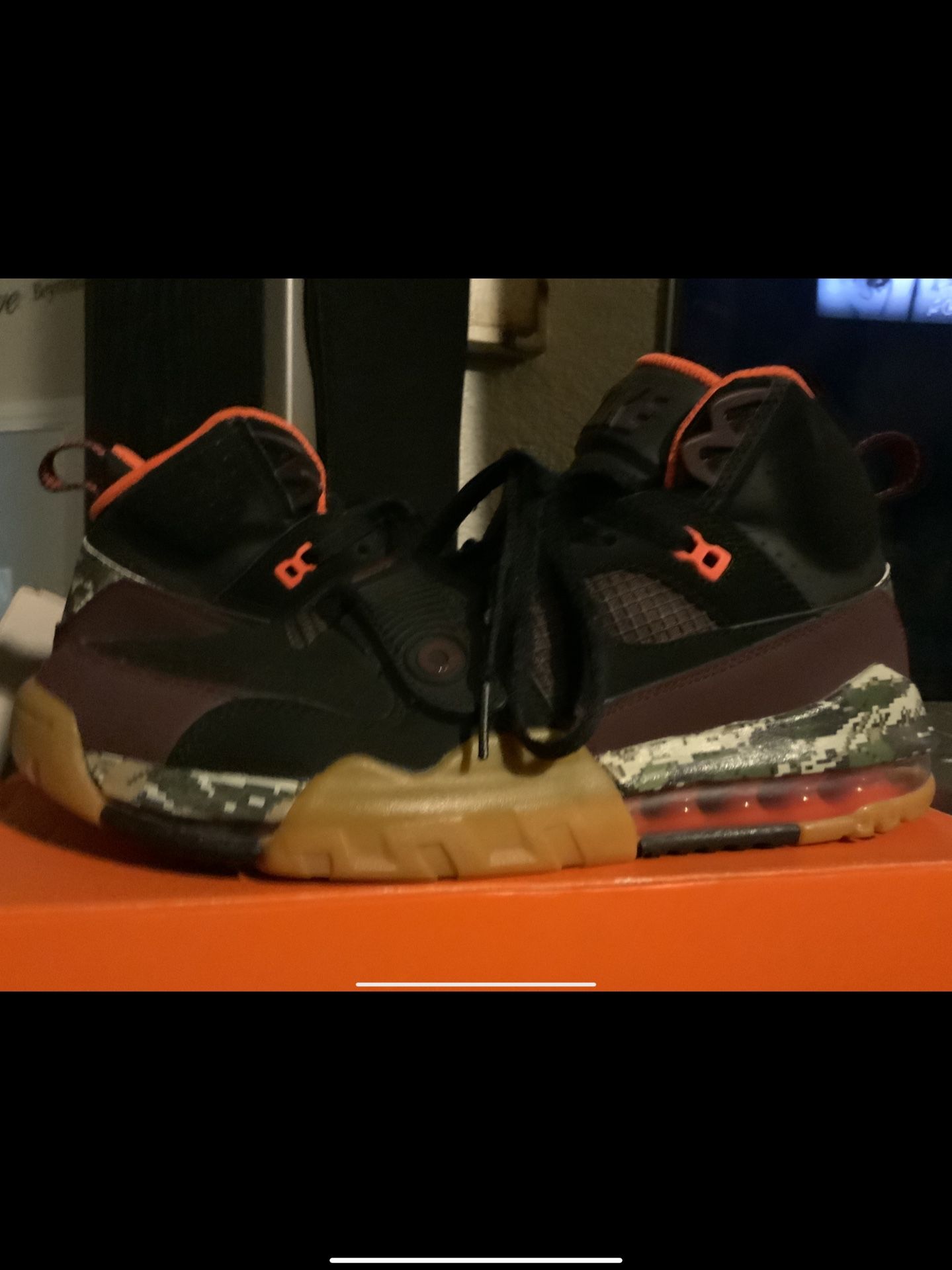 Black Purple Orange Camouflage Bo Jackson Nike Cross Trainers