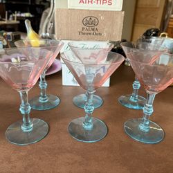 RARE Vintage Fondale by Morgantown Martini Sherbert Glasses