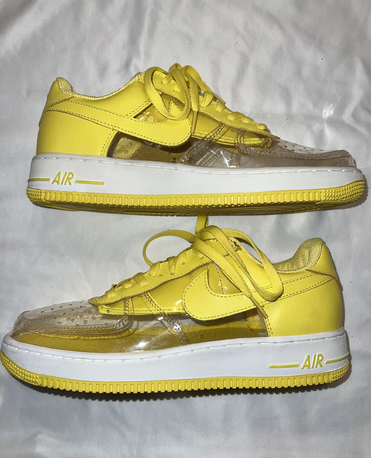 Nike Clear Toe Yellow Air Force 1AF1 Invisible for Sale in Quartz 