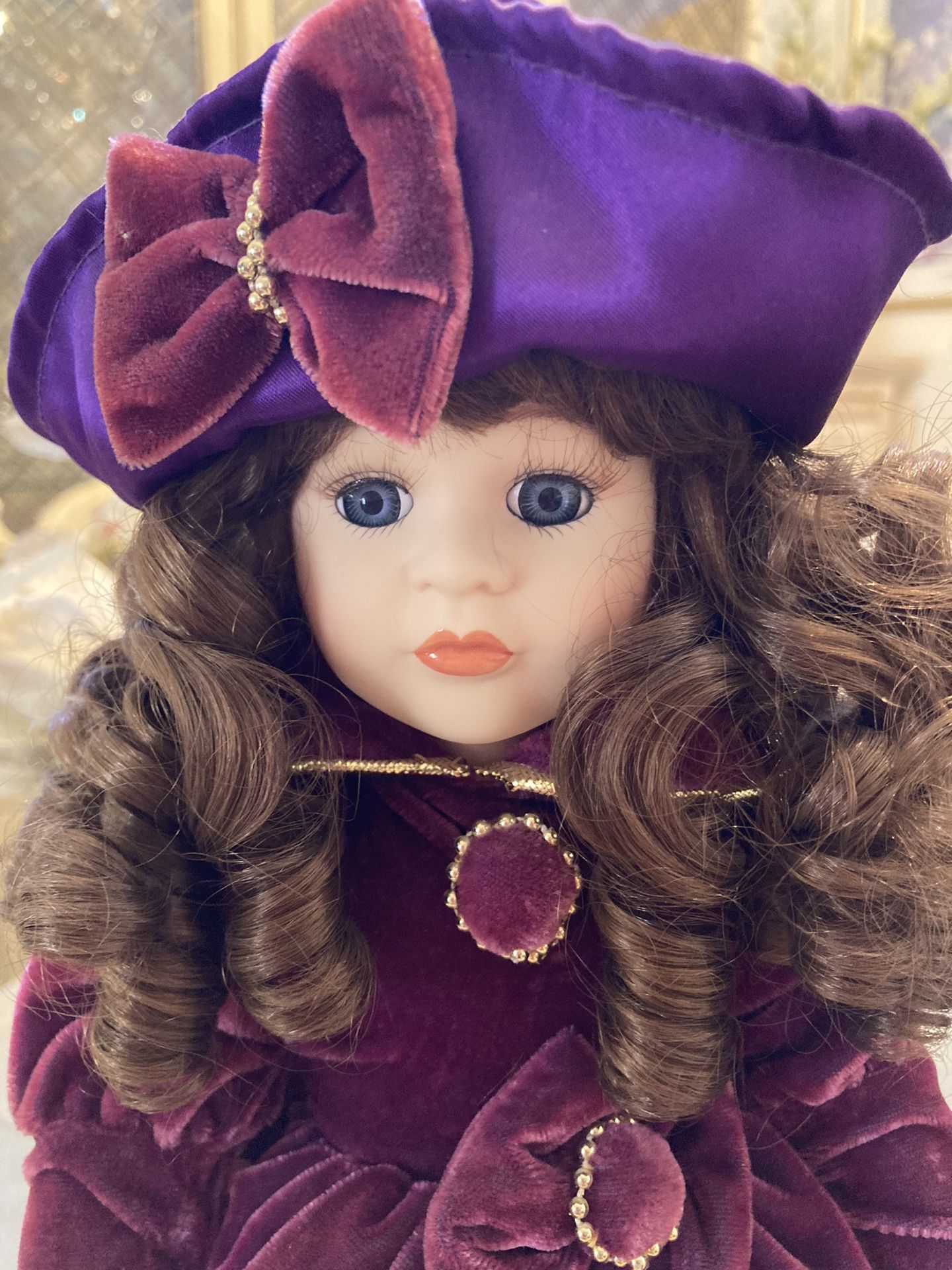 Brass Key Victorian Porcelain Doll
