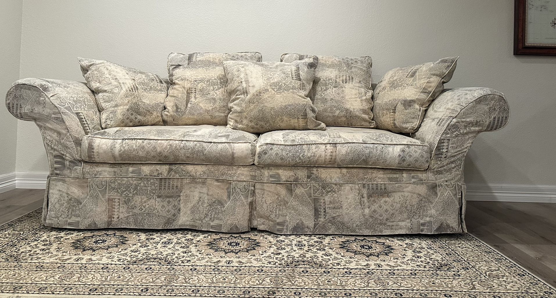 Vintage Slipcovered Sofa