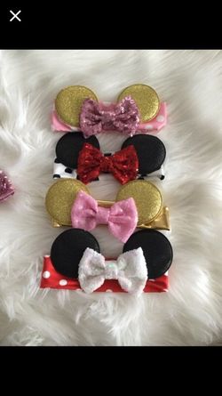 Minnie Mouse ears baby girl headbands