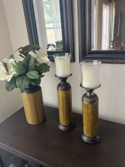 Home Interiors Florero Y Porta velas 