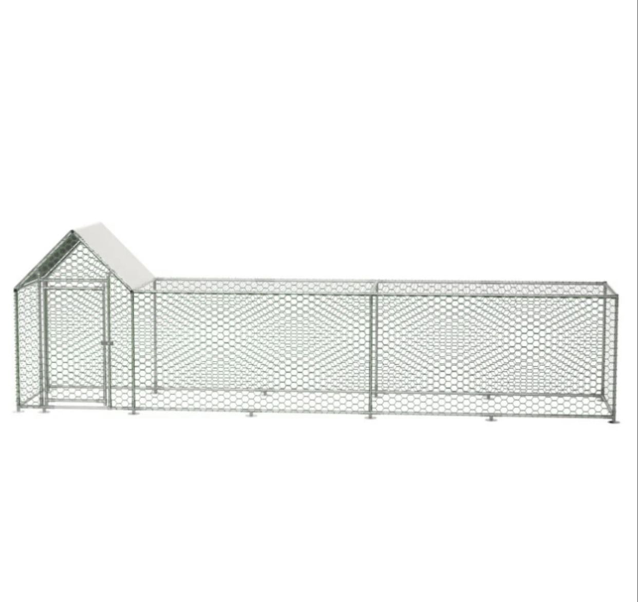 New in box 16x3FT Metal Chicken Coop Run Backyard Hen House Poultry Habitat Cage W/Cover