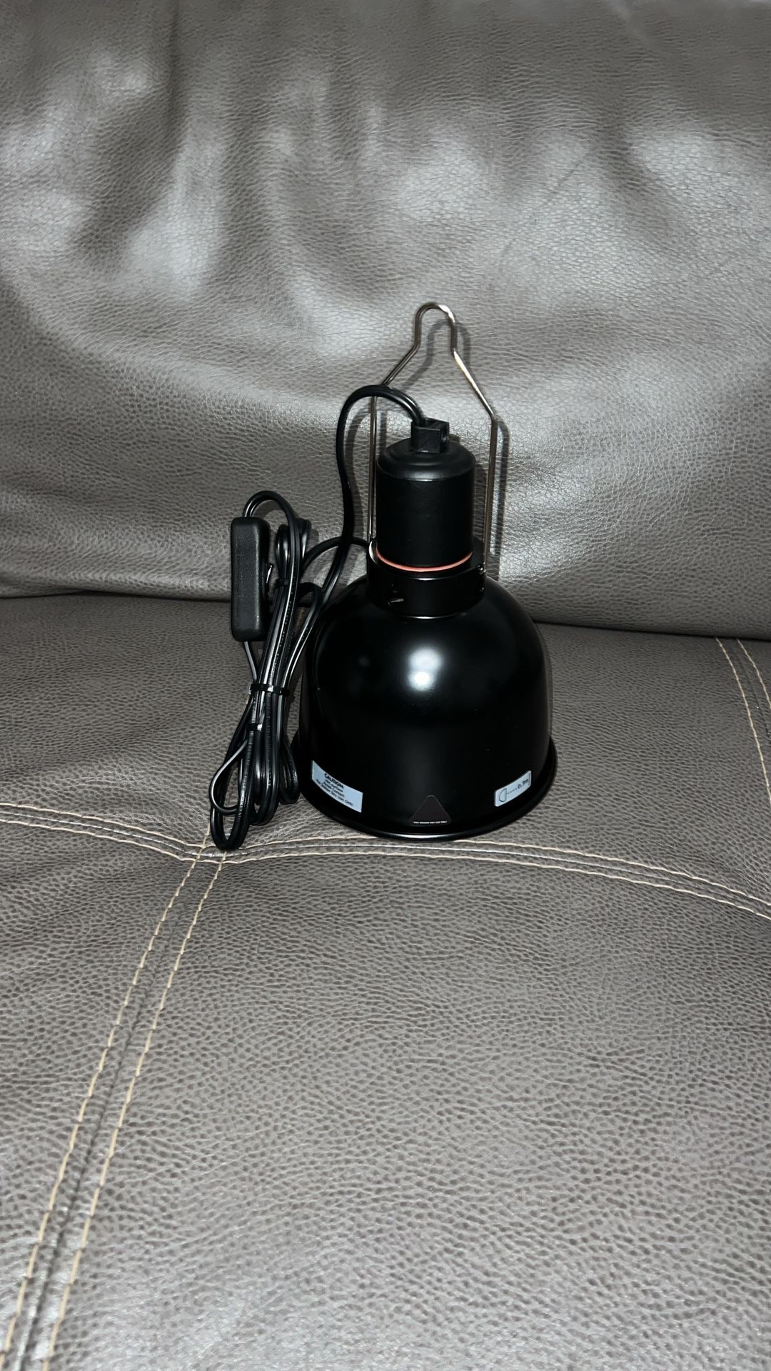 Reptile Light Fixture, 8.1in Deep Dome Reptile Heat Lamp Fixture with Switch