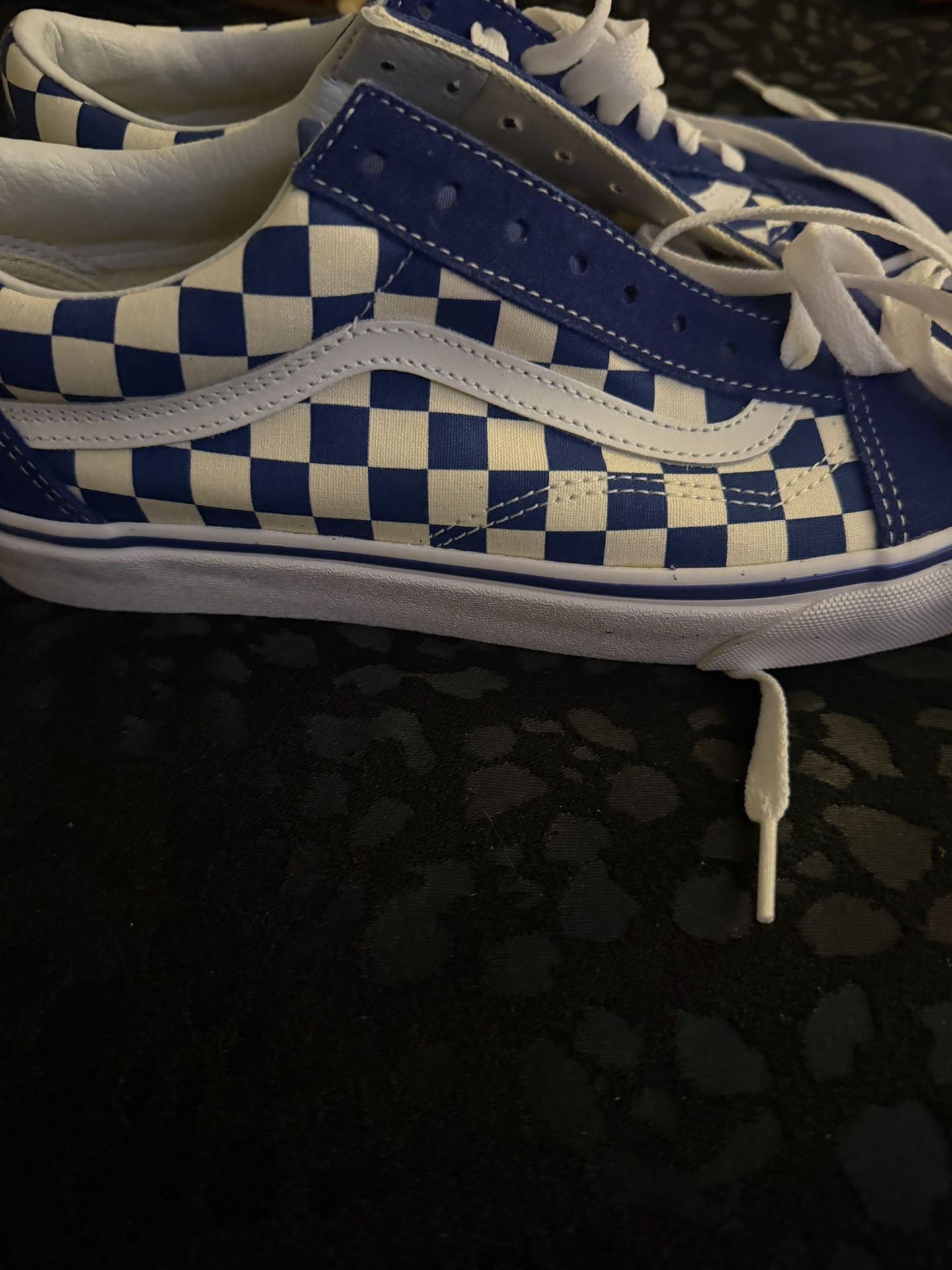 Blue Checkered Vans