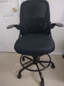 New drafting tall office chair - a 1/4" slit on back