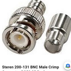 Steren BNC Crimp-On Connectors RG59 - 2x 25-Pack (50 Total)