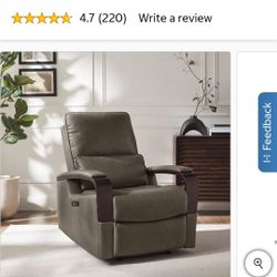 Shayne Leather Power Recliner with Power Headrest