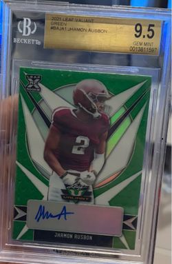 Beckett 9.5 Jhamon Ausbon RC Green 69/99 from 2021 Leaf Valiant