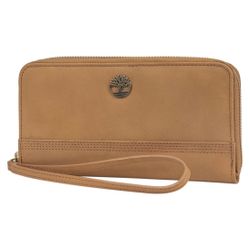 NEW TIMBERLAND RFID Zip Around Nubuck LEATHER WALLET WRISTLET