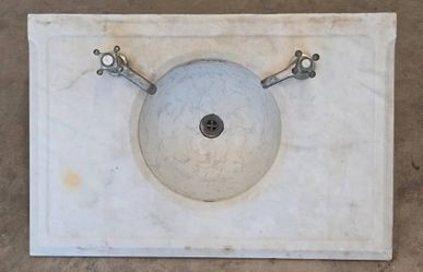 Antique T.C. Brown-Westhead, Moore & Co. Marble Sink Basin