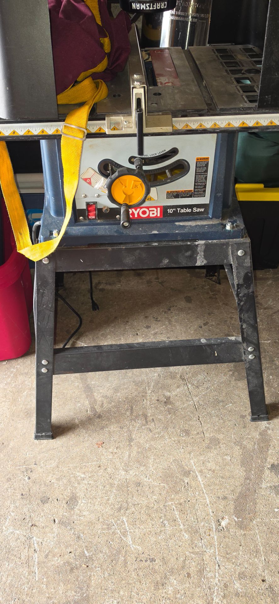 Ryobi 10" table saw with fence