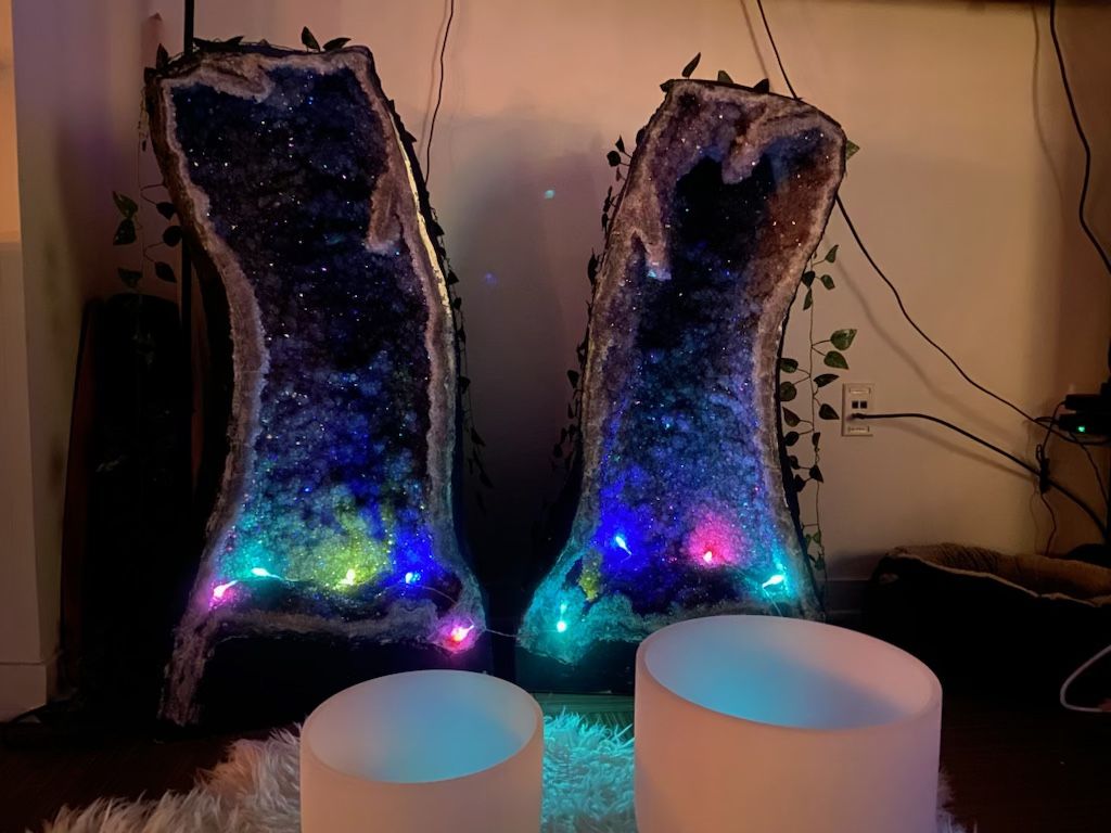 2 Large Amethyst Crystals