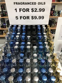 Fragranced oils by Heaven scent. Perfume rollon oils in variety of brand name fragrances $2.99 each or 5 oils for $9.99