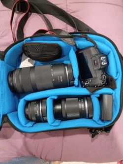 Canon EOS mirrorless camera setup/ photography camera