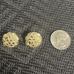 14kt Nugget Earrings 