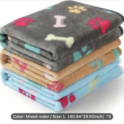 Set If 3 Doggie Blankets