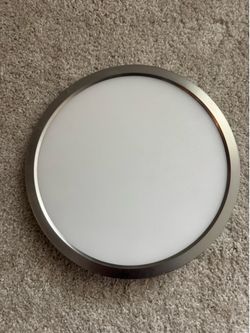 12" LED Flush Mount Ceiling Light – Brushed Nickel – Modern Fixture
