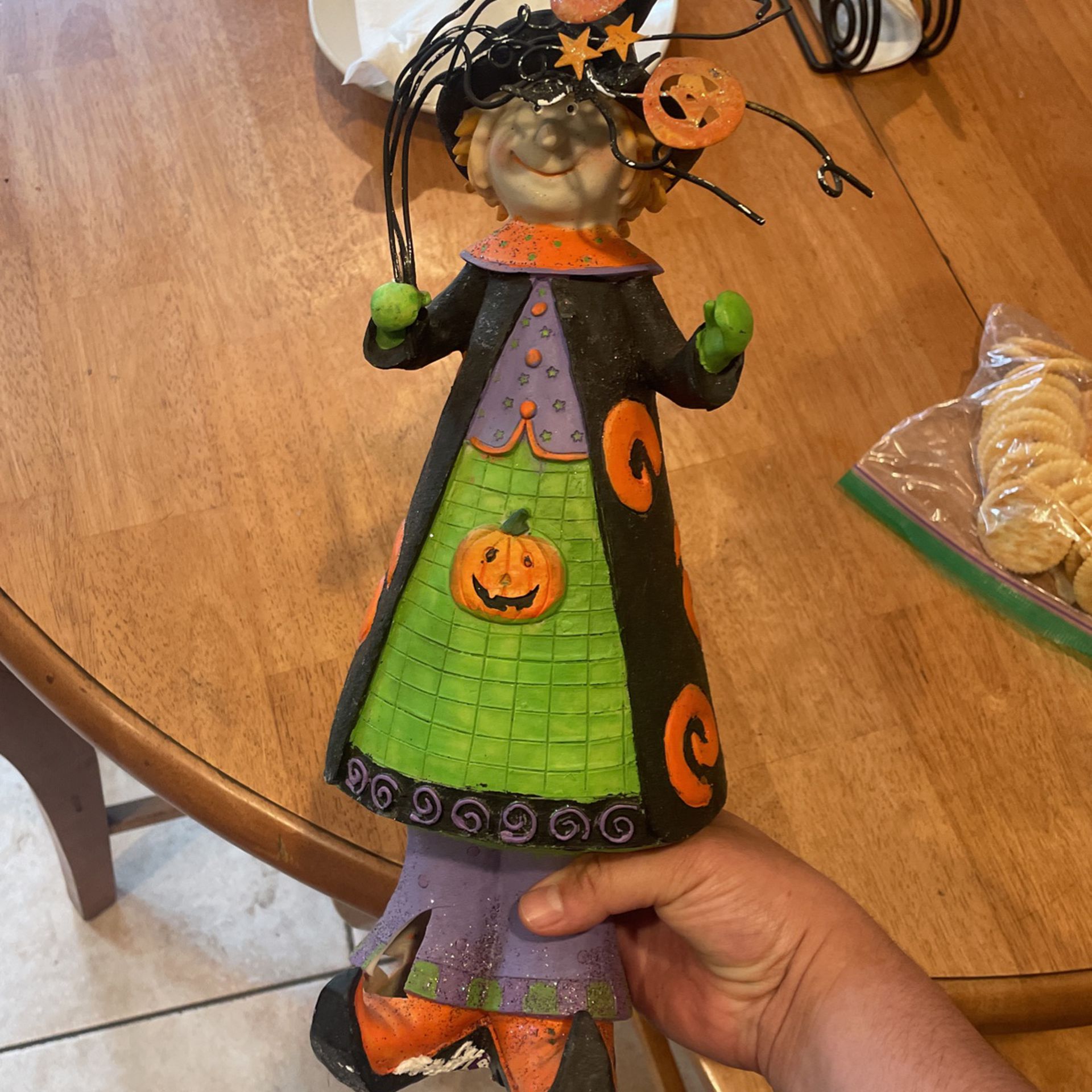 Teacher Witch Ceramic Halloween Decoration 