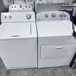 Whirlpool Washer And Dryer Set Large Capacity Heavy Duty 