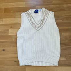 White Golf Knit Vest 