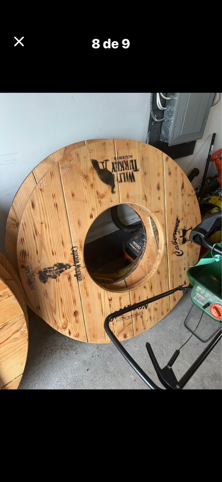 Top barrel table 42 inches round each $80