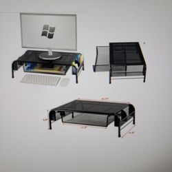 Computer Monitor Riser With Drawer