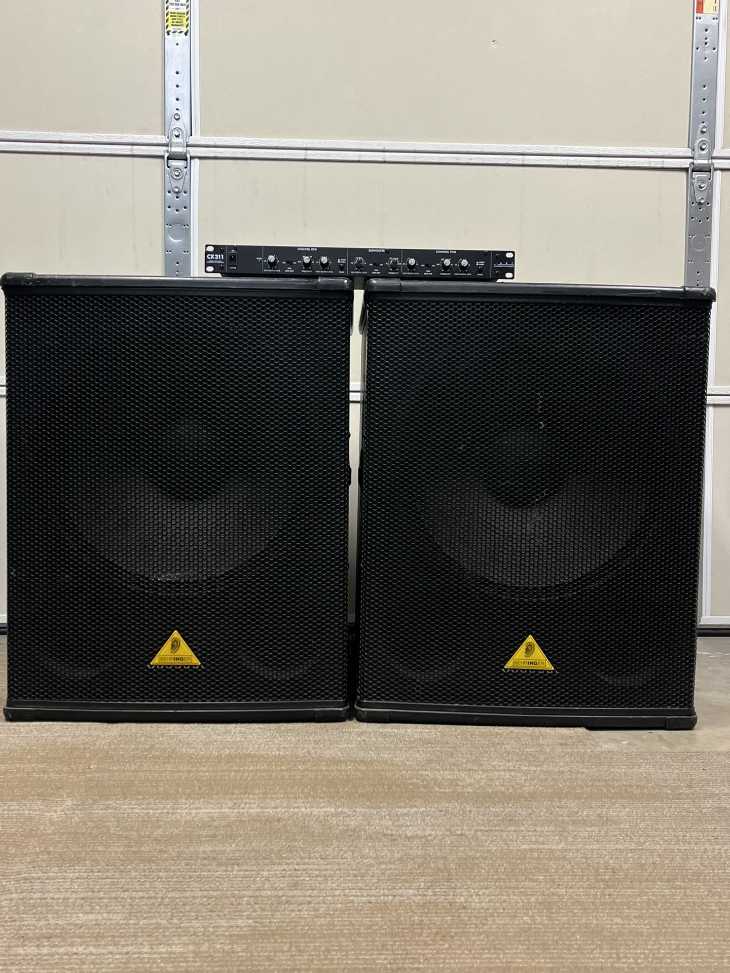 Behringer B1800X Subwoofers / ART electronic crossover
