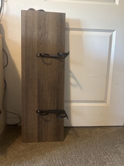 Wall Mount Wine Rack — Wood, Holds 4 Bottles