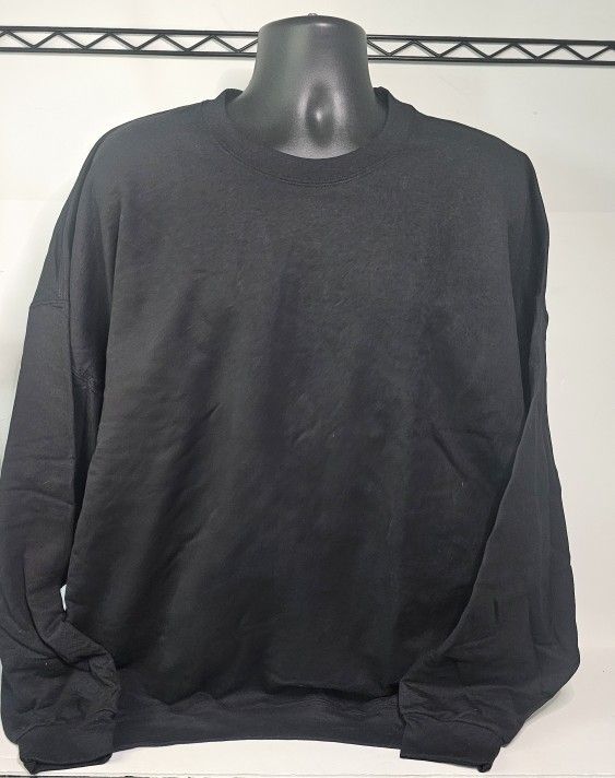 Athletic Works Black Fleece Crew Sweatshirt Mens 4XL (58-60)