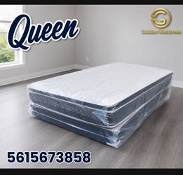 🔥 Queen Mattress Set PillowTop – Brand New –  Same Day Delivery Available 🚚
