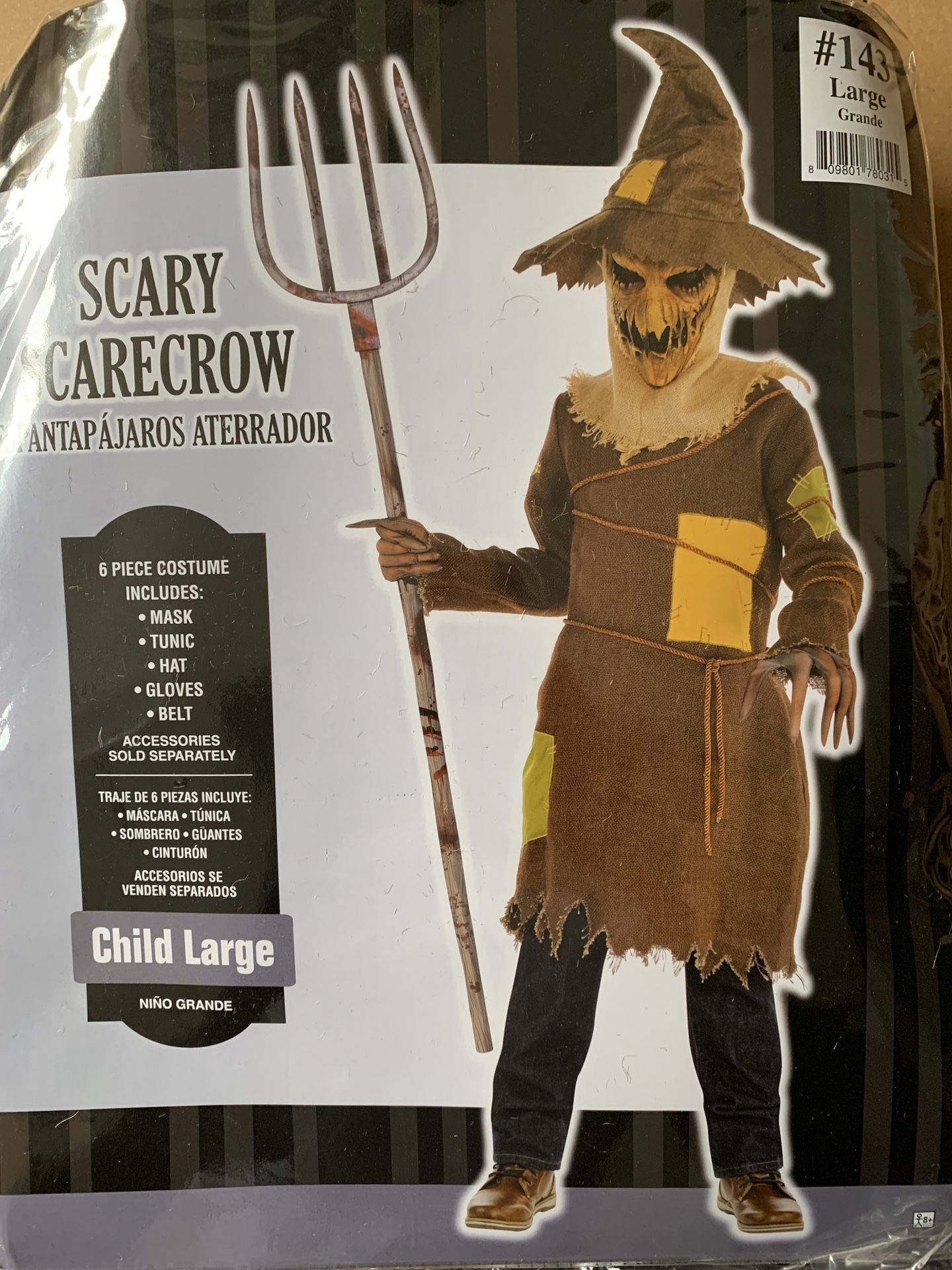Scary Scarecrow Halloween Costume (Available in L & XL)