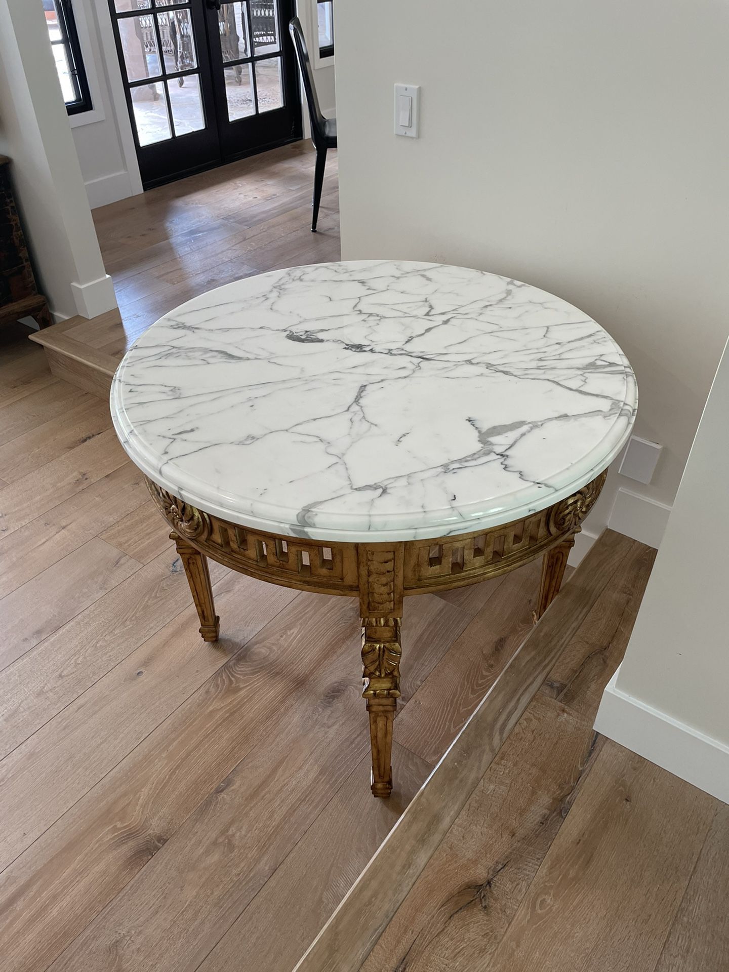 French  Marble Top Entry Table 