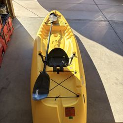8’-6” Lifetime Plastic Kayak With Ore