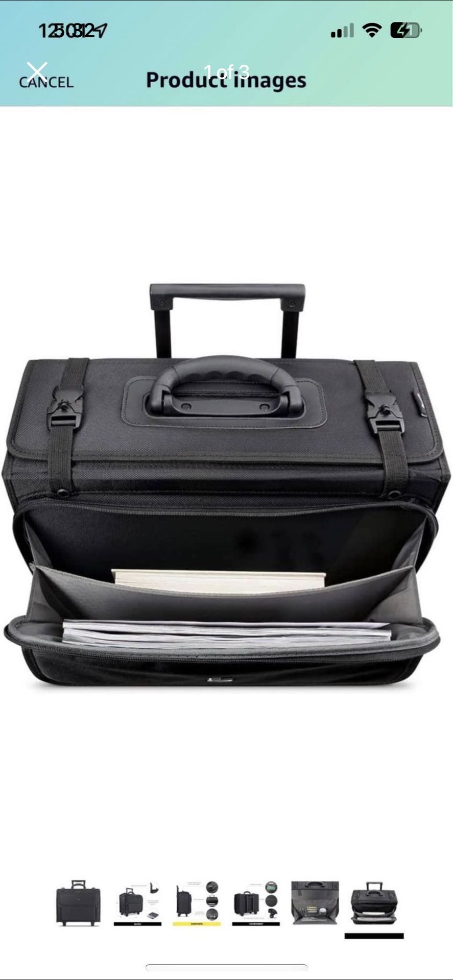 Black Rolling Laptop Bag