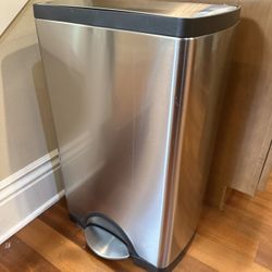 simplehuman Stainless Steel Step Trash Can Soft Close Lid