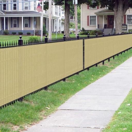 6x50ft Privacy Fence Screen Mesh Available In Tan And Black 