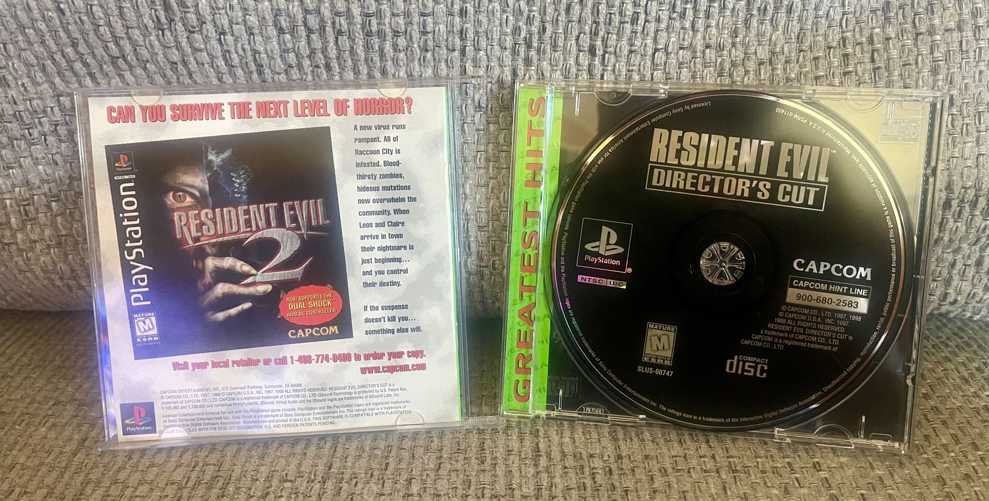 Resident Evil Director's Cut (Sony PlayStation 1, 1998) CLEAN DISC